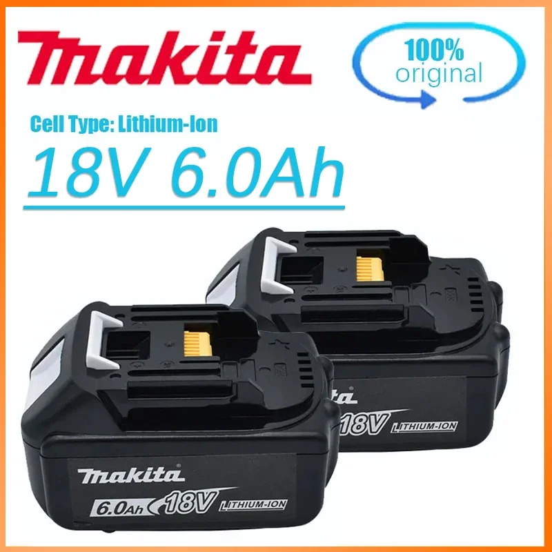Latest Makita 18V 6.0Ah Rechargeable Lithium Battery,for 18v Drill BL1860 BL1830 BL1850 BL1860B Replacement Power Tool Batteries
Latest Makita 18V 6.0Ah Rechargeable Lithium Battery,for 18v Drill BL1860 BL1830 BL1850 BL1860B Replacement Power Tool Batteries