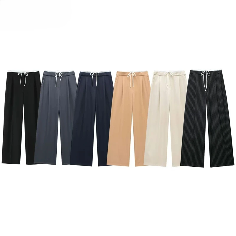 AzaleeKa Women Pants Pleated Baggy Women's Formal Trousers High Waist Summer Wide Fluid Pants Office Wear Casual Black Pants
AzaleeKa Women Pants Pleated Baggy Women's Formal Trousers High Waist Summer Wide Fluid Pants Office Wear Casual Black Pants