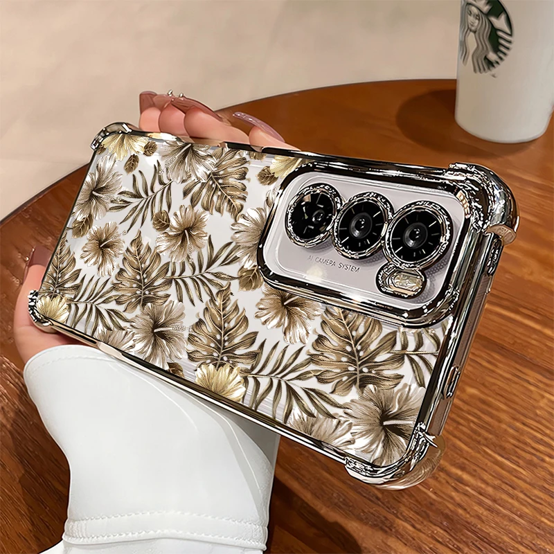 Phone Case For Motorola Moto G77 G60 G40 G24 G06 Edge 70 Fusion 60 50 Plating Shockproof Clear Flower Leaves Pattern Cover
Phone Case For Motorola Moto G77 G60 G40 G24 G06 Edge 70 Fusion 60 50 Plating Shockproof Clear Flower Leaves Pattern Cover