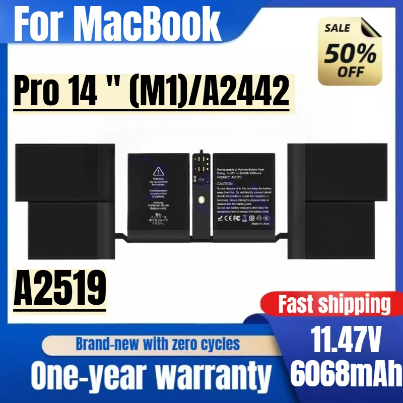 A2519 for MacBook Pro 14 " (M1)/A2442 Laptop Battery 0 Cycle High Quality High Capacity Battery Replacement Bateria Grade A Cell
A2519 for MacBook Pro 14 " (M1)/A2442 Laptop Battery 0 Cycle High Quality High Capacity Battery Replacement Bateria Grade A Cell