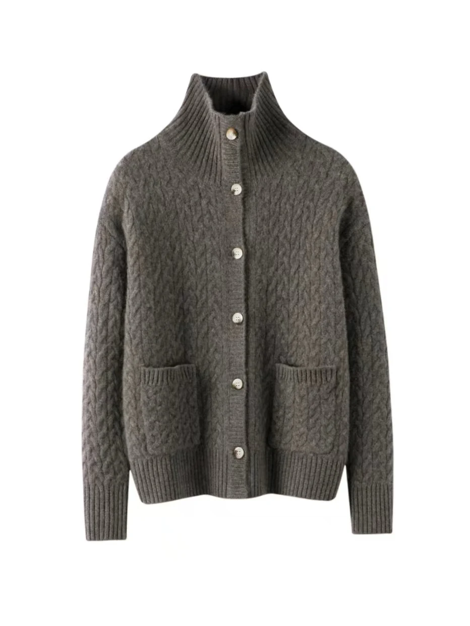 Choice 100% Cashmere Sweater For Women Autumn Winter New Knitted Cardigan Female Loose Fitting Cashmere Sweater Lapel Jacket Top
Choice 100% Cashmere Sweater For Women Autumn Winter New Knitted Cardigan Female Loose Fitting Cashmere Sweater Lapel Jacket Top