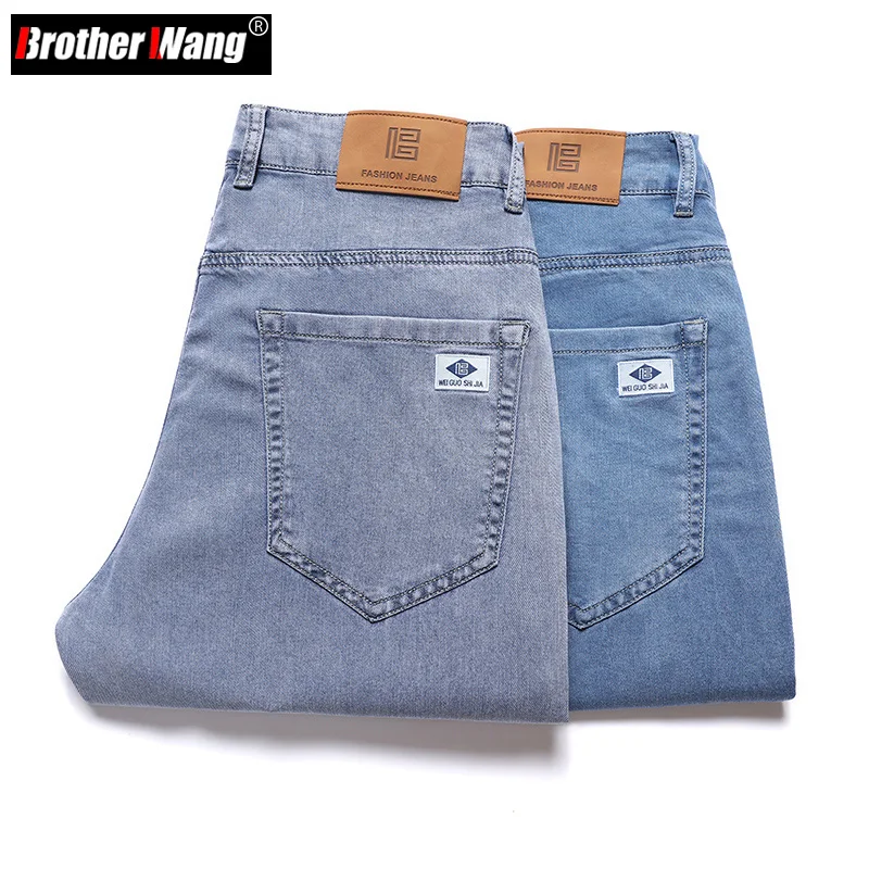Classic Style Summer Thin Lyocell Men's Jeans Business Casual High Quality Stretch Denim Pants Light Blue Trousers Male Brand
Classic Style Summer Thin Lyocell Men's Jeans Business Casual High Quality Stretch Denim Pants Light Blue Trousers Male Brand