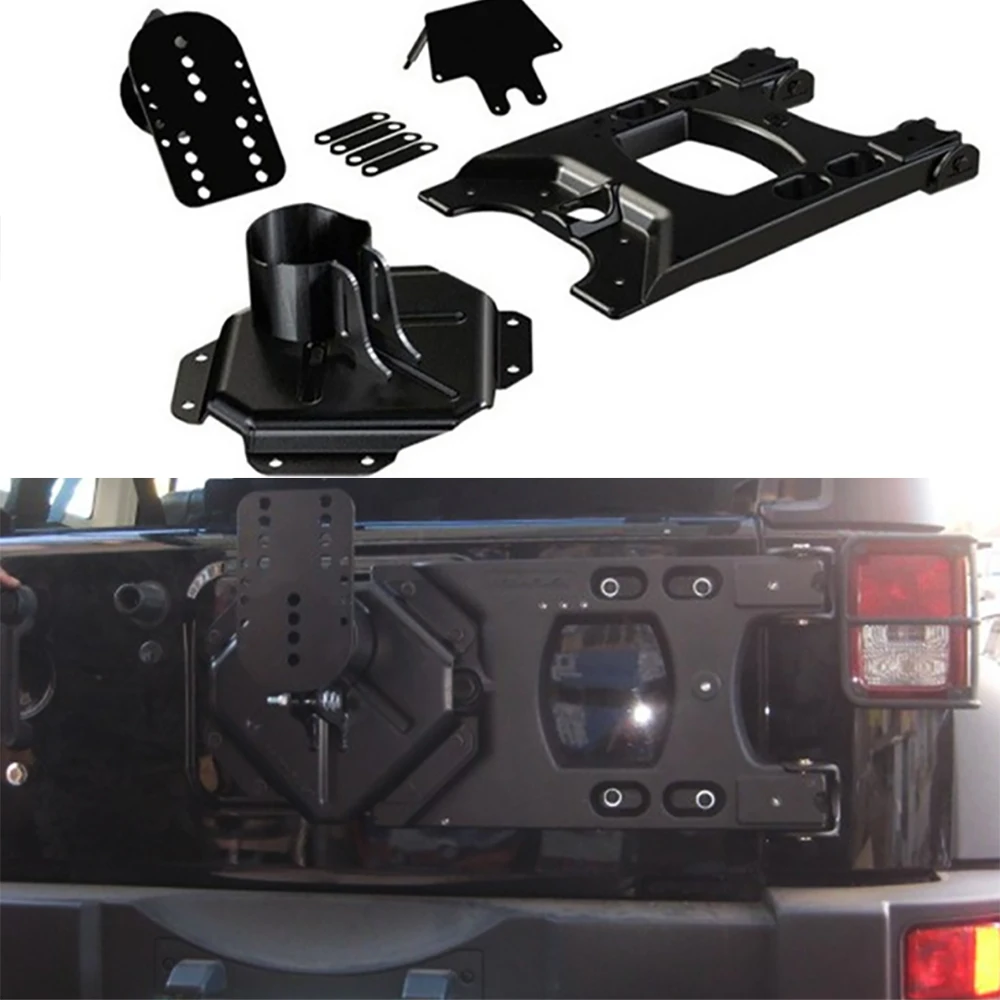 Lantsun J152 Reinforced Hinge Tailgate Spare Tire Bracket Aluminum Adjustable Spare Tire Rack for Jeep for Wrangler JK07-17
Lantsun J152 Reinforced Hinge Tailgate Spare Tire Bracket Aluminum Adjustable Spare Tire Rack for Jeep for Wrangler JK07-17