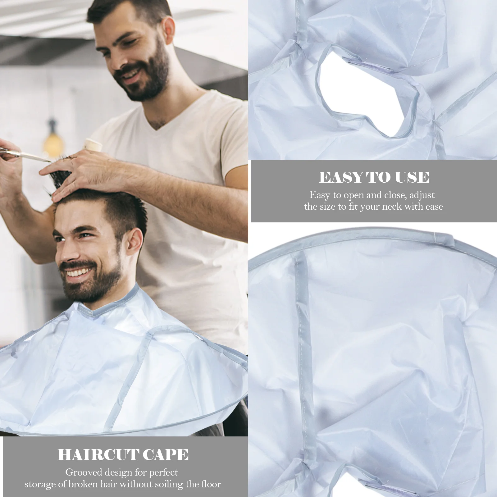 2Pcs Waterproof Haircut Cape Hairdresser Apron PVC Cloak Adjustable Size Salon Home Use Hair Cutting Accessories
2Pcs Waterproof Haircut Cape Hairdresser Apron PVC Cloak Adjustable Size Salon Home Use Hair Cutting Accessories
