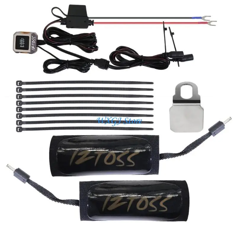 37JE Adjustable Temperature USB Heated Gloves Motorcycles Anti Slip Grip Hand Warmers
37JE Adjustable Temperature USB Heated Gloves Motorcycles Anti Slip Grip Hand Warmers