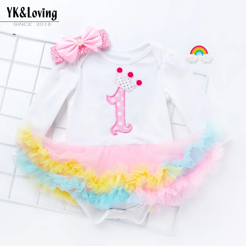 Newborn Clothing Long Sleeve Festival One-Year-Old Jumpsuit Baby Birthday Mesh Dress Princess Dress2Set
Newborn Clothing Long Sleeve Festival One-Year-Old Jumpsuit Baby Birthday Mesh Dress Princess Dress2Set