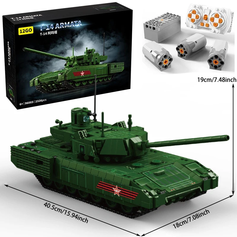 MOC Military T-14 Armata Main Battle Tank Building Blocks WW2 Army Soldier Weapons Model Bricks DIY Toys For Kid Birthday Gift
MOC Military T-14 Armata Main Battle Tank Building Blocks WW2 Army Soldier Weapons Model Bricks DIY Toys For Kid Birthday Gift