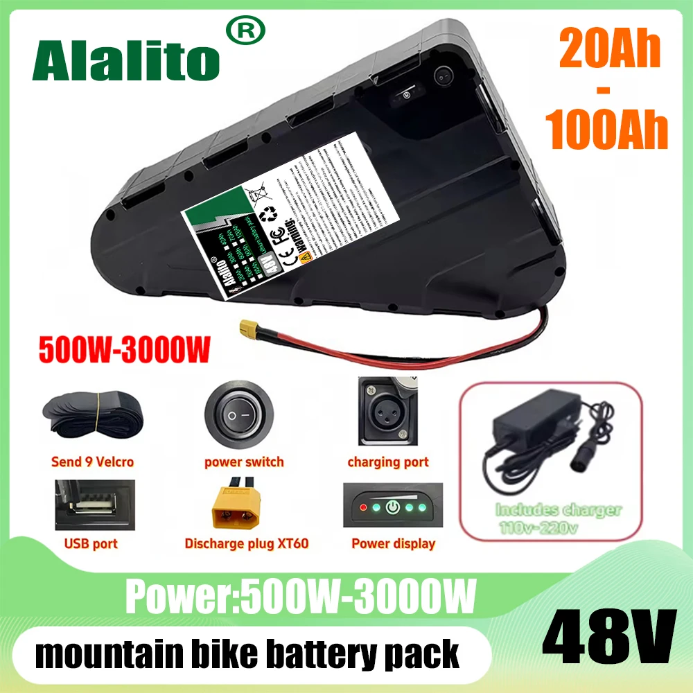 48V triangular pack battery 100AH large capacity, waterproof hard shell, built-in BMS application,electric scooter 750W-2000W
48V triangular pack battery 100AH large capacity, waterproof hard shell, built-in BMS application,electric scooter 750W-2000W