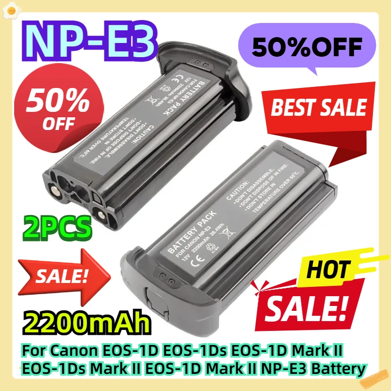 NP-E3 2200mAh 2pcs For Canon EOS-1D EOS-1Ds EOS-1D Mark II EOS-1Ds Mark II EOS-1D Mark II NP-E3 Battery
NP-E3 2200mAh 2pcs For Canon EOS-1D EOS-1Ds EOS-1D Mark II EOS-1Ds Mark II EOS-1D Mark II NP-E3 Battery