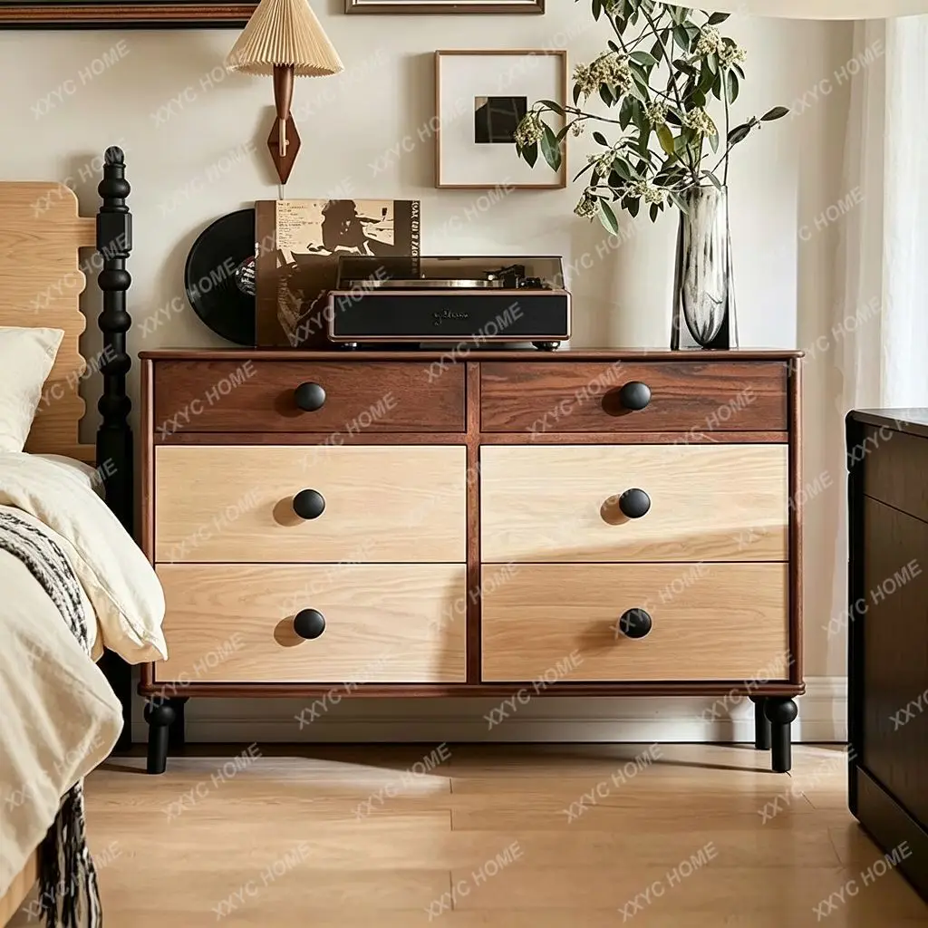 Medieval solid wood six-chest cabinet ash wood bedroom bedside locker living room retro storage cabinet
Medieval solid wood six-chest cabinet ash wood bedroom bedside locker living room retro storage cabinet