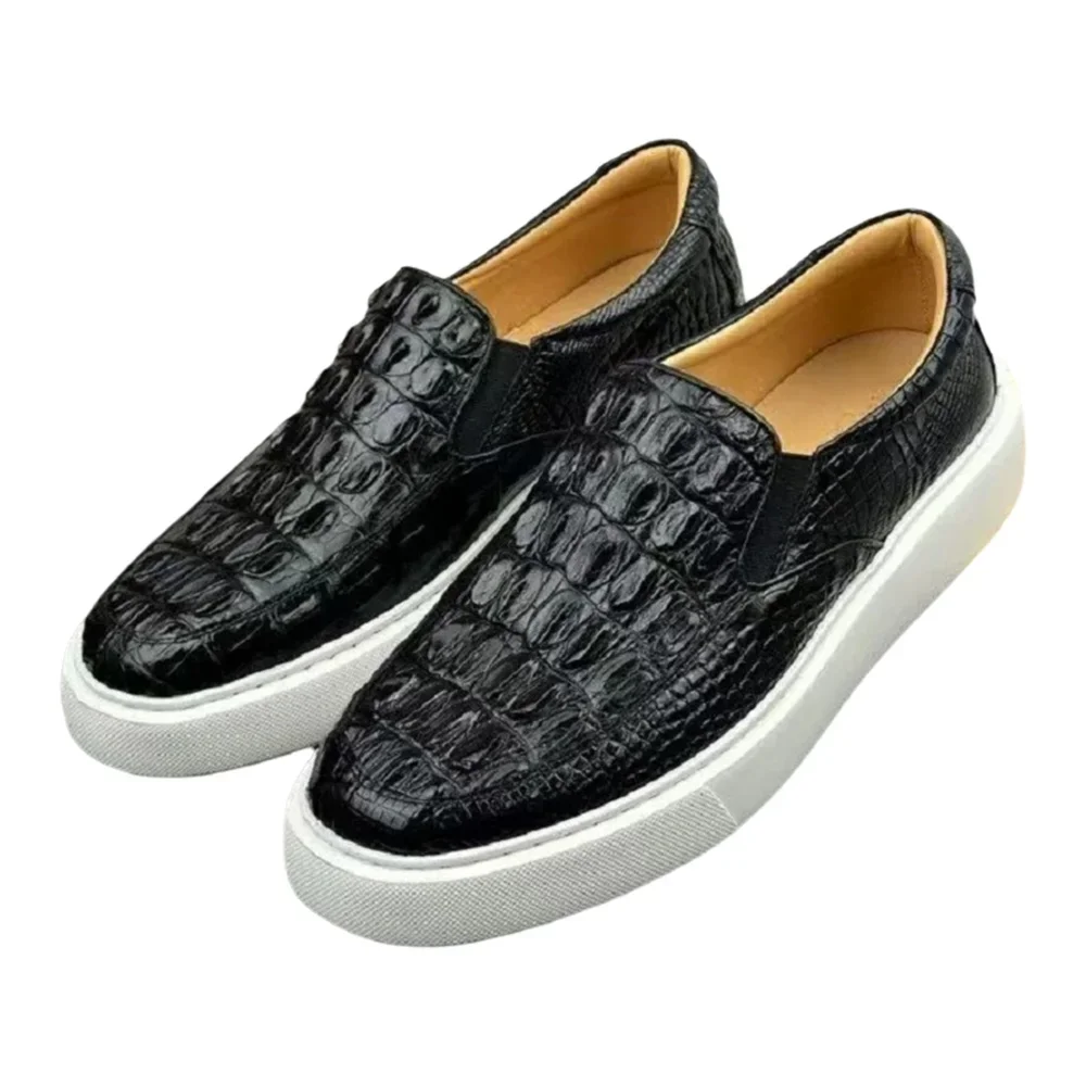 Новое поступление 2025 года, модная повседневная обувь из крокодиловой кожи, мужская обувь из натуральной кожи PDD626
Новое поступление 2025 года, модная повседневная обувь из крокодиловой кожи, мужская обувь из натуральной кожи PDD626