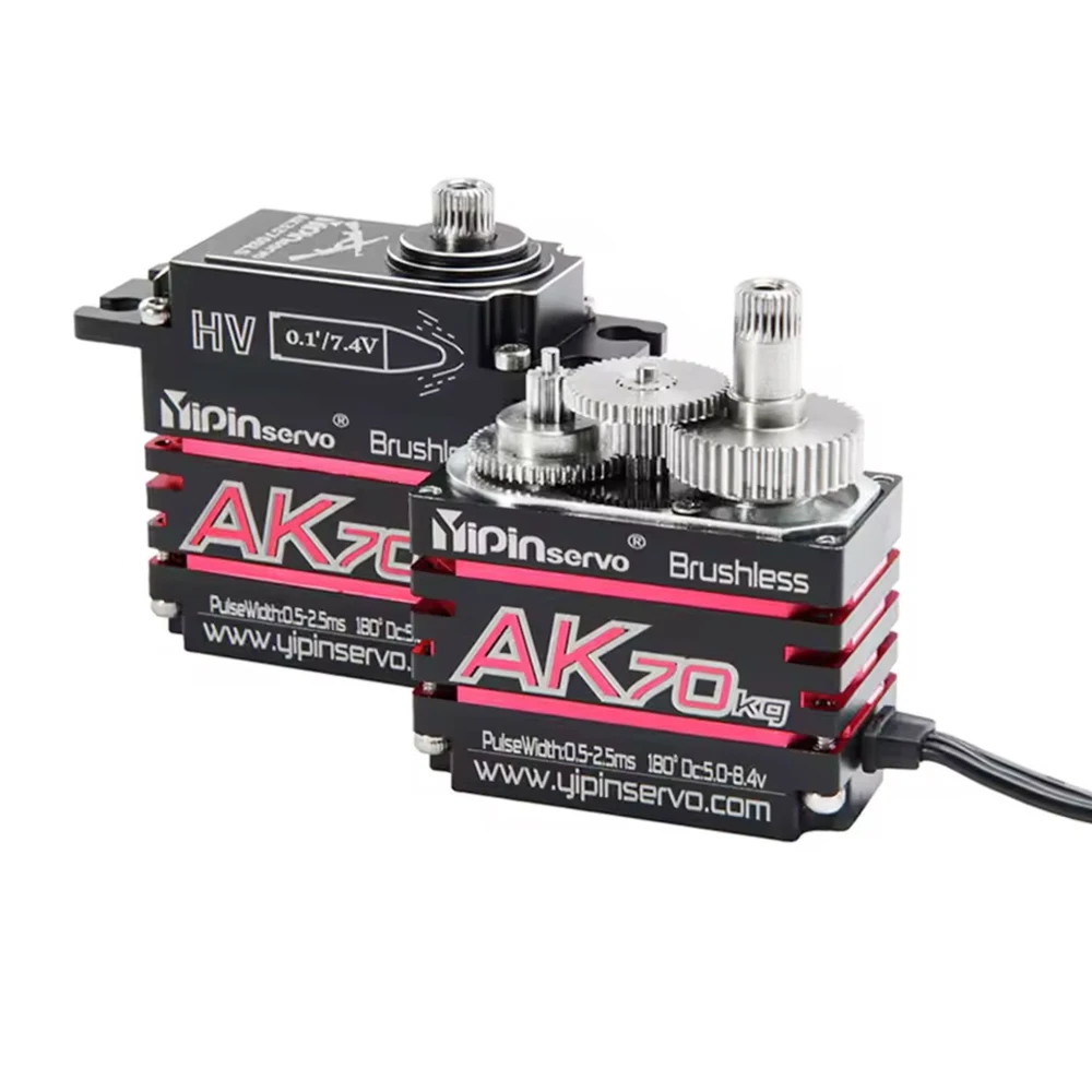 1/2pcs AK70 70KG HV 180° Magnetic Induction Waterproof Brushless Digital Servos Replacement for 1/10 1/8 Model Car
1/2pcs AK70 70KG HV 180° Magnetic Induction Waterproof Brushless Digital Servos Replacement for 1/10 1/8 Model Car
