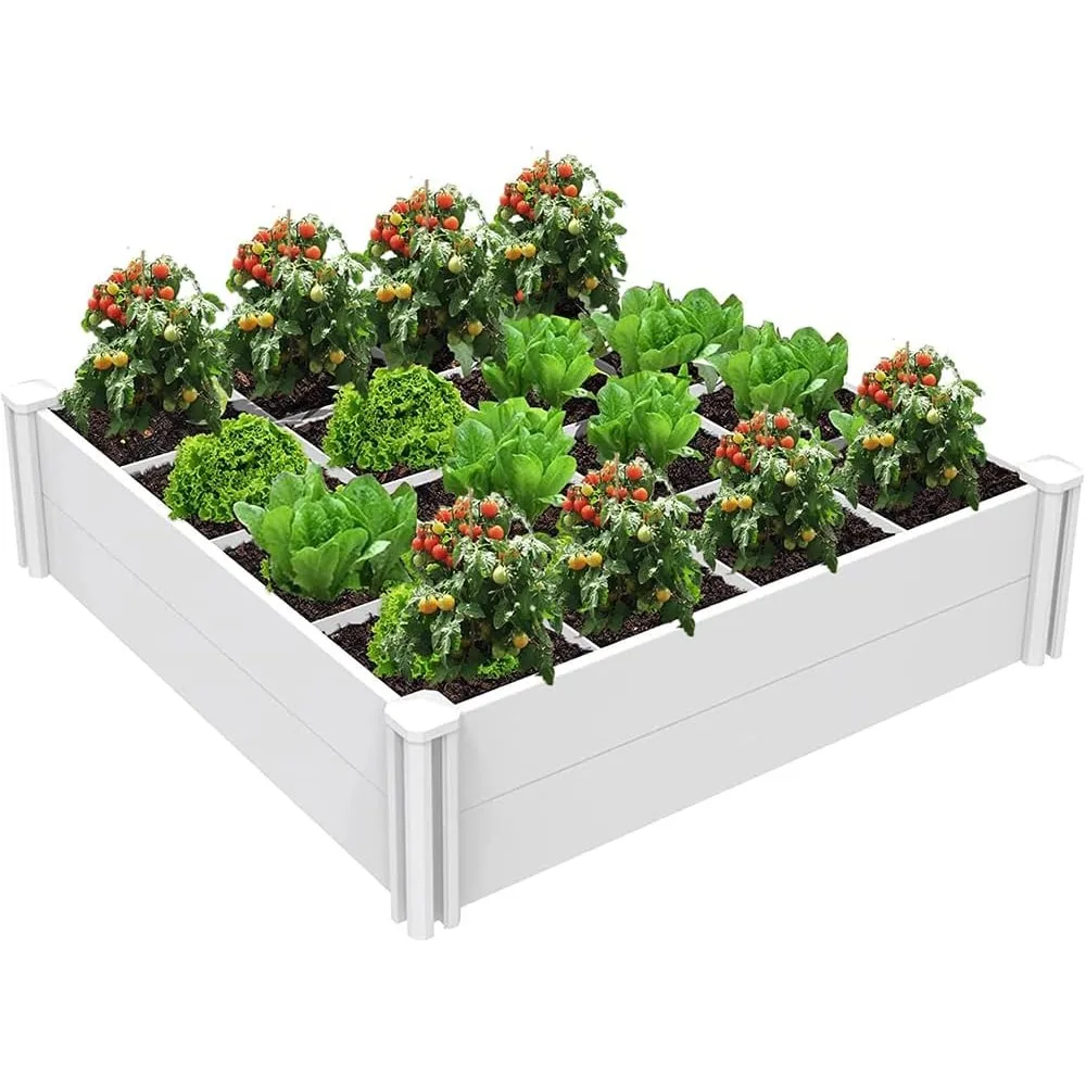 Raised Garden Bed Kit 4'x4' Outdoor Above Ground Planter Box for Growing Vegetables Flowers Herbs, DIY Gardening
Raised Garden Bed Kit 4'x4' Outdoor Above Ground Planter Box for Growing Vegetables Flowers Herbs, DIY Gardening