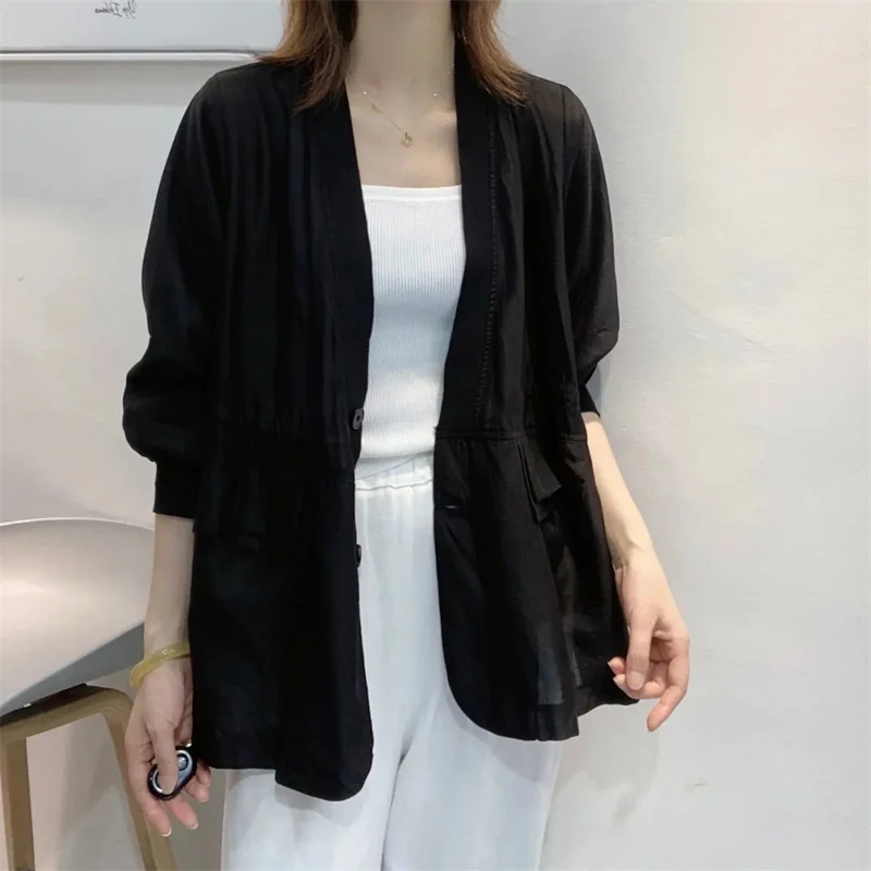 2023 Summer Korean Three quarter Sleeve Women Jacket New Fashion Loose Wild Sun Protection Clothing Female Thin Coat Women's To
2023 Summer Korean Three quarter Sleeve Women Jacket New Fashion Loose Wild Sun Protection Clothing Female Thin Coat Women's To