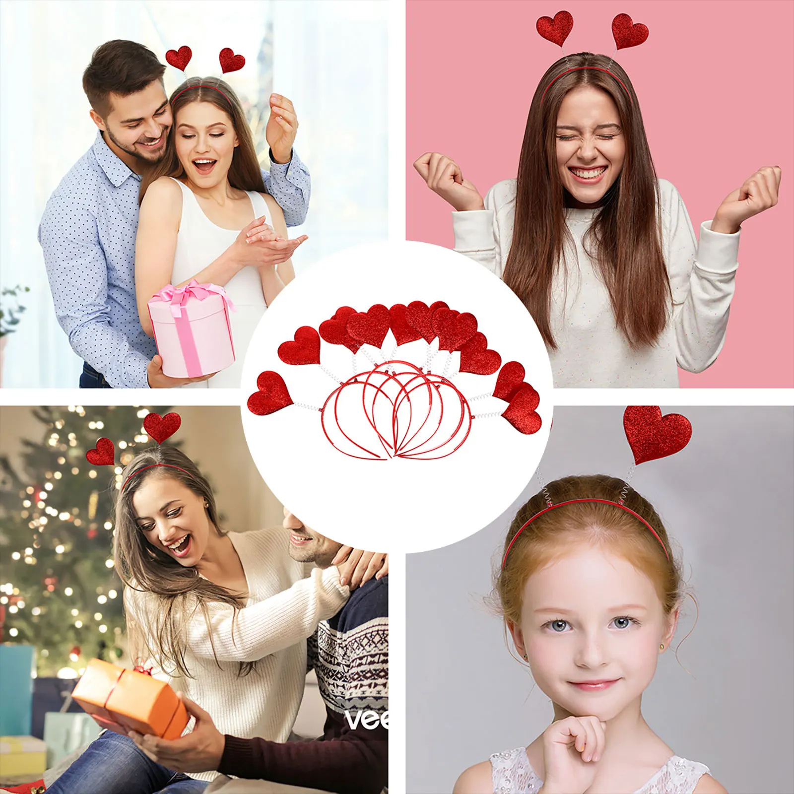 6pcs Heart Headband Red Hoop Valentine Accessories Durable Lightweight Comfortable Hair Care Styling
6pcs Heart Headband Red Hoop Valentine Accessories Durable Lightweight Comfortable Hair Care Styling