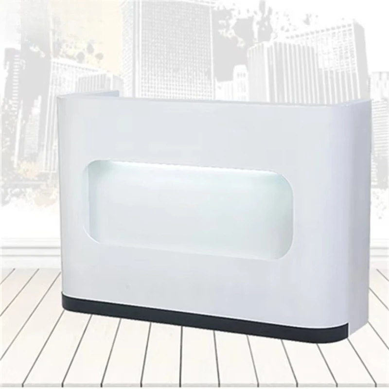 Modern Simple White LED Light Reception Desk Beauty Salon Hotel Front Counter Custom Logo Commercial Service Check-in Table
Modern Simple White LED Light Reception Desk Beauty Salon Hotel Front Counter Custom Logo Commercial Service Check-in Table