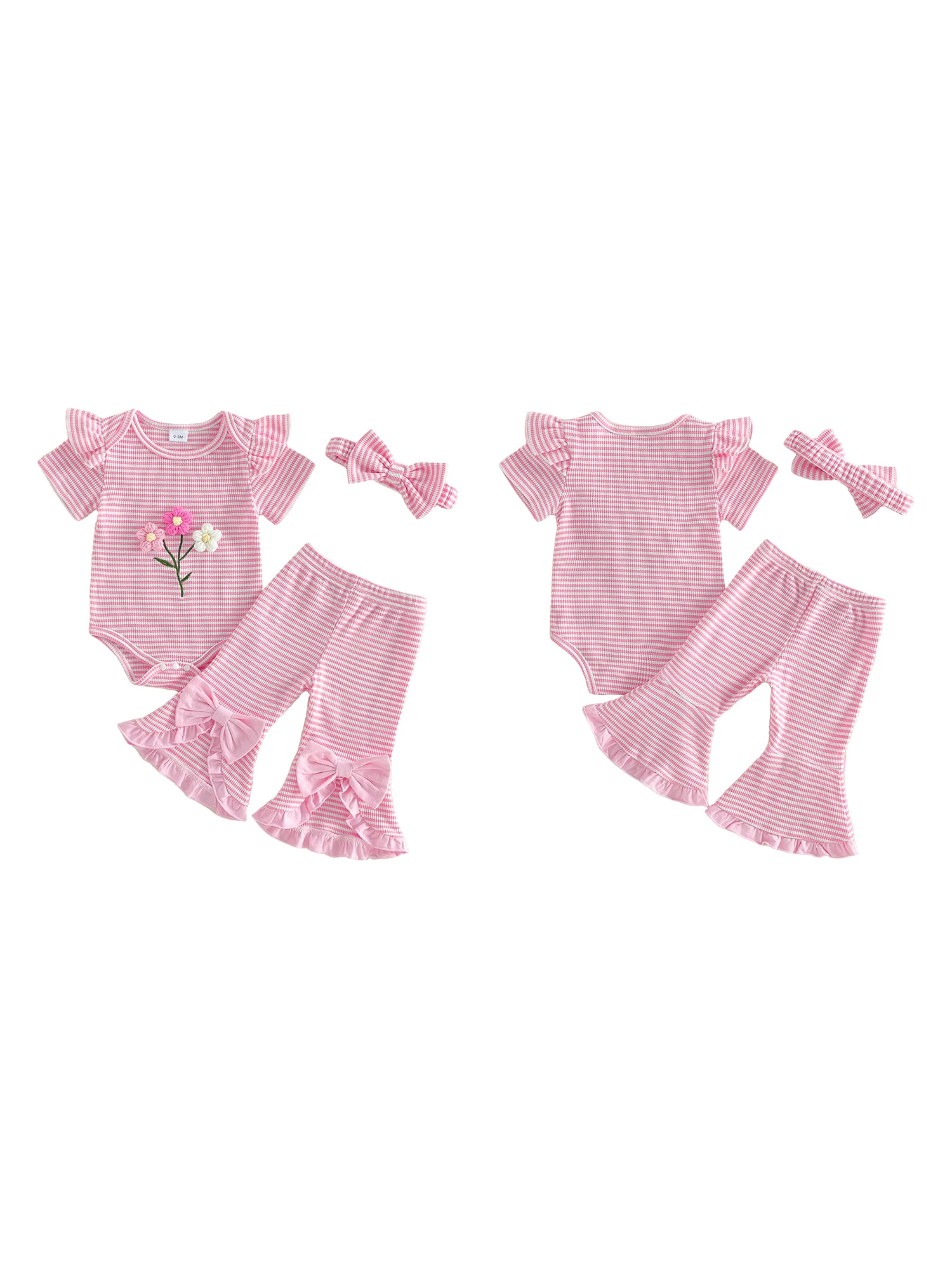Toddler Girl Floral Print Ruffle Sleeve Romper with Matching Shorts and Headband 3 Piece Outfit Set for Summer
Toddler Girl Floral Print Ruffle Sleeve Romper with Matching Shorts and Headband 3 Piece Outfit Set for Summer