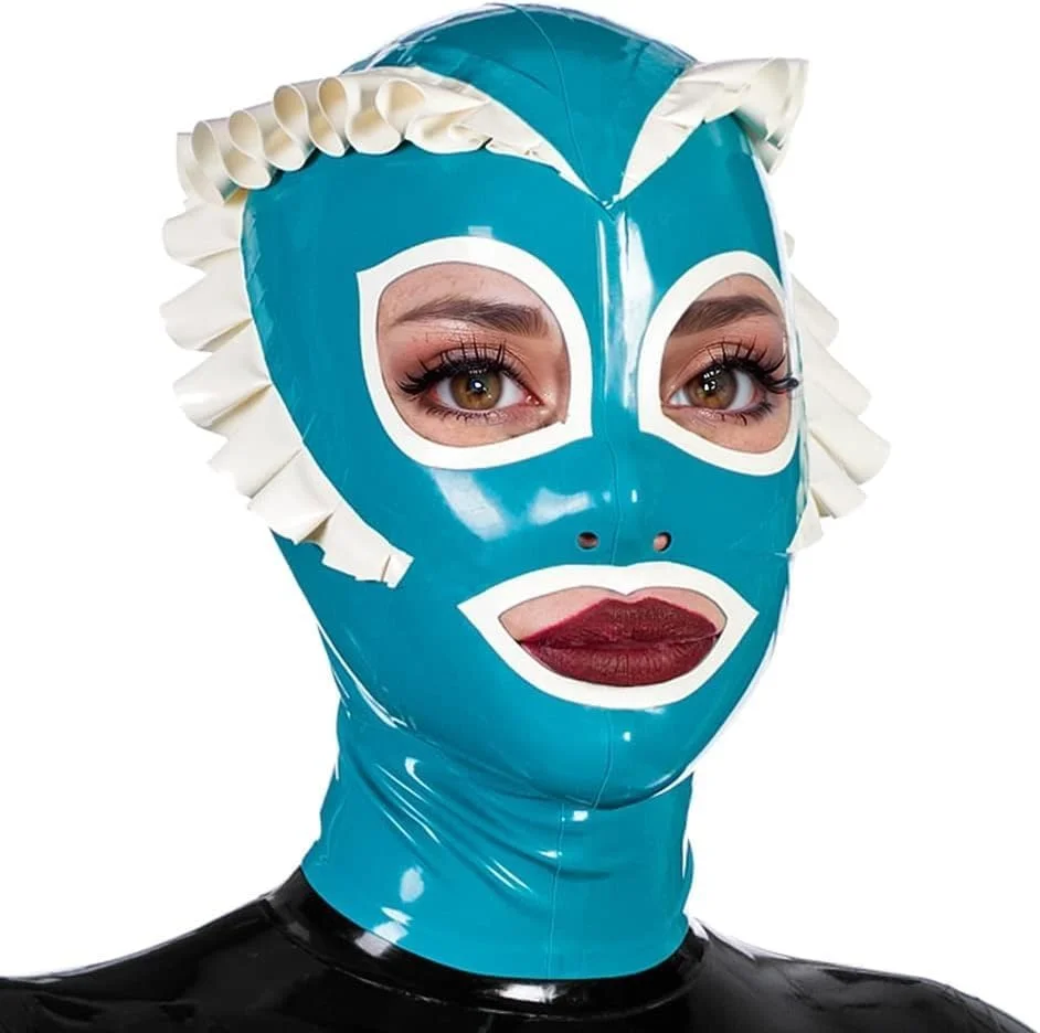 Latex Customized Fetish Hood - Exquisite Ruffled Design Rubber Mask with Open Eyes & Mouth Club wear Cosplay
Latex Customized Fetish Hood - Exquisite Ruffled Design Rubber Mask with Open Eyes & Mouth Club wear Cosplay