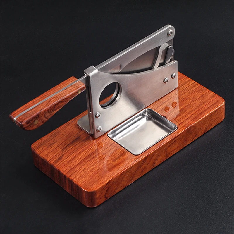 Multi-function Portable Tool Knife Bench Cigar Cutter Punch Knife Solid Wood Stainless Steel Rosewood Press Cigar Cutter
Multi-function Portable Tool Knife Bench Cigar Cutter Punch Knife Solid Wood Stainless Steel Rosewood Press Cigar Cutter