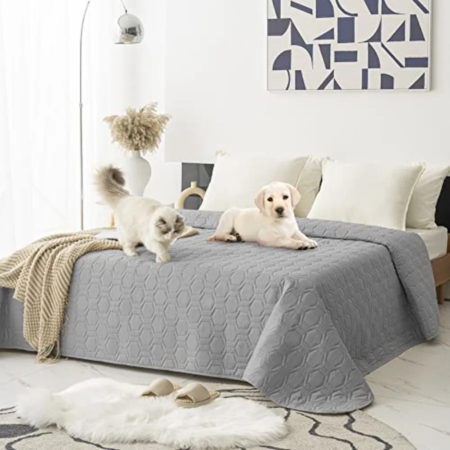 Waterproof and non-slip dog bed cover for sofas and cars polyester fabric in gray protects furniture from incontinence and scra
Waterproof and non-slip dog bed cover for sofas and cars polyester fabric in gray protects furniture from incontinence and scra