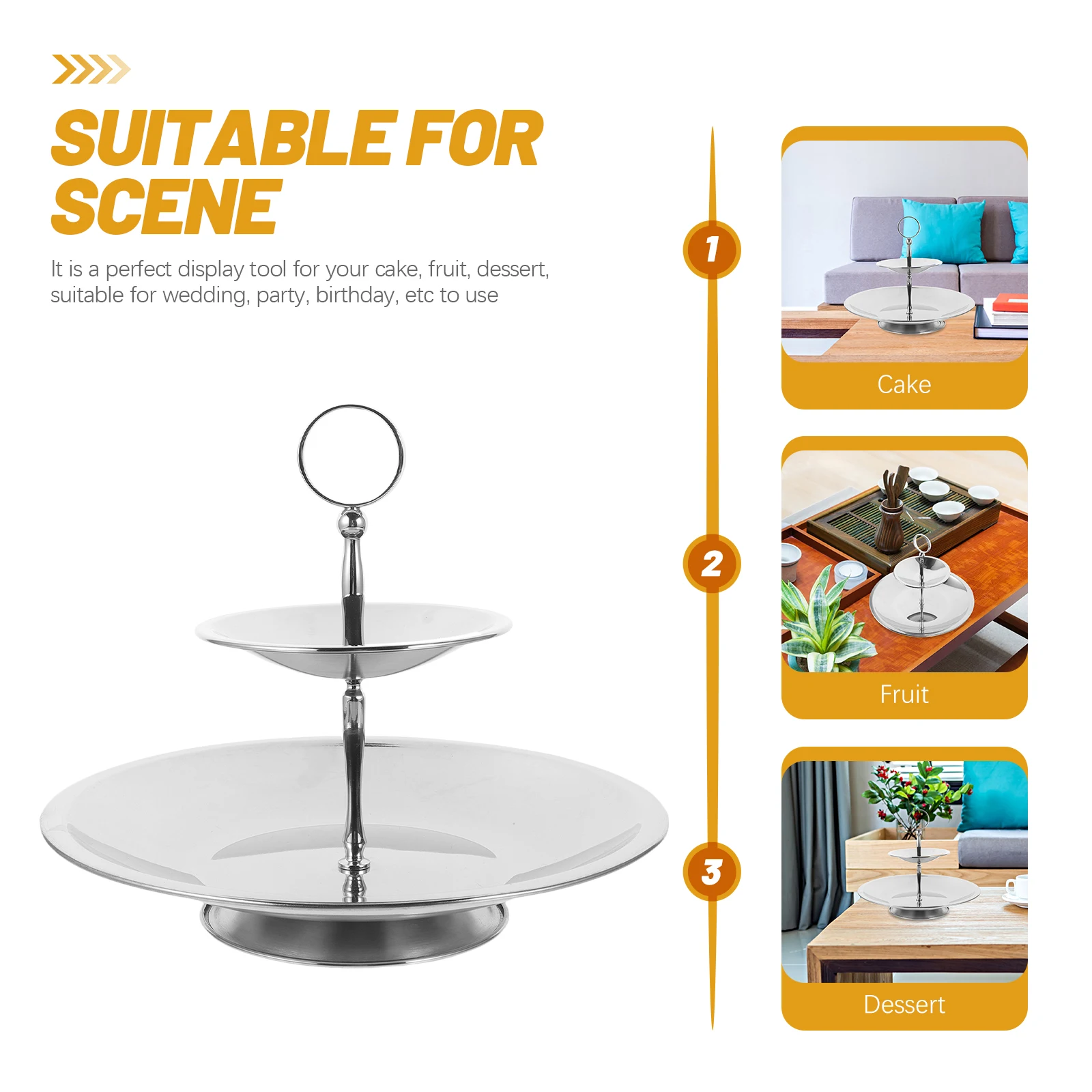3 Tier Stainless Steel Fruit Plate Dessert Stand Trays Multi Layer Food Display Rack For Party Wedding Birthday
3 Tier Stainless Steel Fruit Plate Dessert Stand Trays Multi Layer Food Display Rack For Party Wedding Birthday