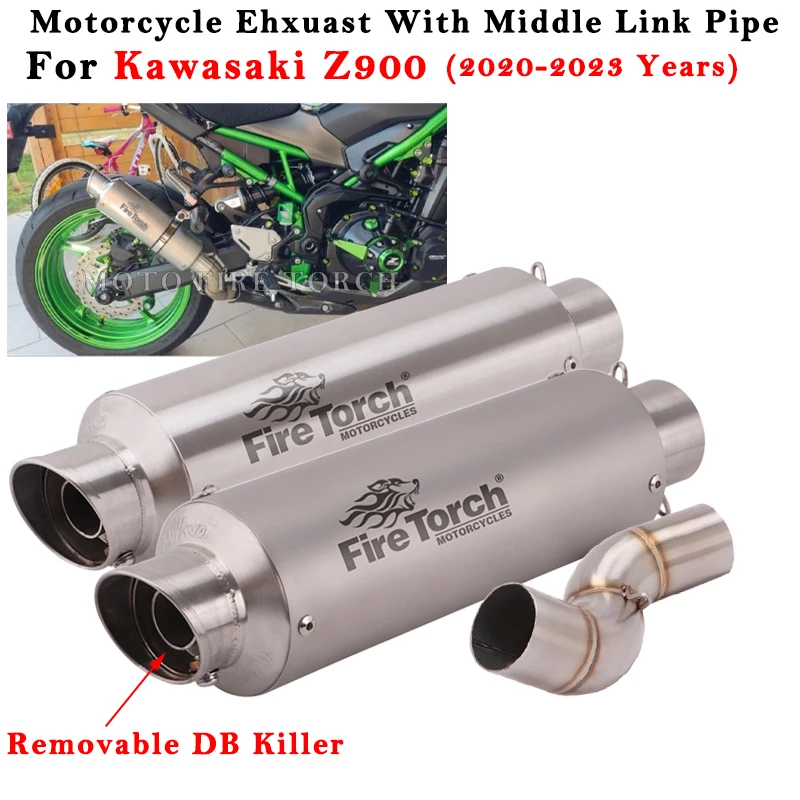 Motorcycle Exhaust System Modified Carbon Fiber Muffler Middle Link Pipe DB Killer Slip On For KAWASAKI Z900 2020 - 2022 2023
Motorcycle Exhaust System Modified Carbon Fiber Muffler Middle Link Pipe DB Killer Slip On For KAWASAKI Z900 2020 - 2022 2023