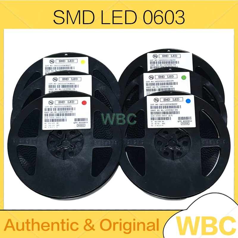 4000Pcs/Reel 0603 SMD Light LED Light Emitting Diode Red Yellow Emerald-Green White Blue Orange Pink Purple Yellow-green
4000Pcs/Reel 0603 SMD Light LED Light Emitting Diode Red Yellow Emerald-Green White Blue Orange Pink Purple Yellow-green