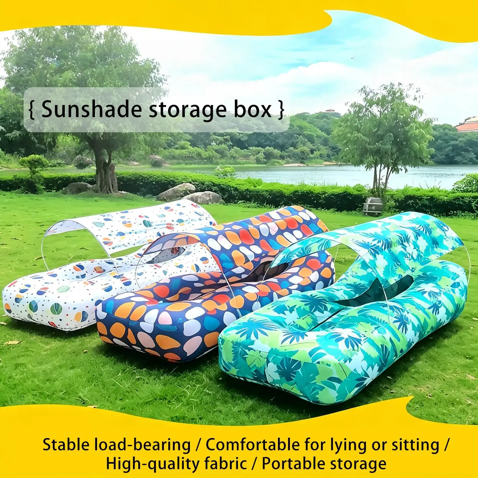 Inflatable Air Lounger Beach Air Sofa With Sun Shade Backyard Pool Lounger For Outdoor Camping Hiking Picnic Vacation Backyard
Inflatable Air Lounger Beach Air Sofa With Sun Shade Backyard Pool Lounger For Outdoor Camping Hiking Picnic Vacation Backyard