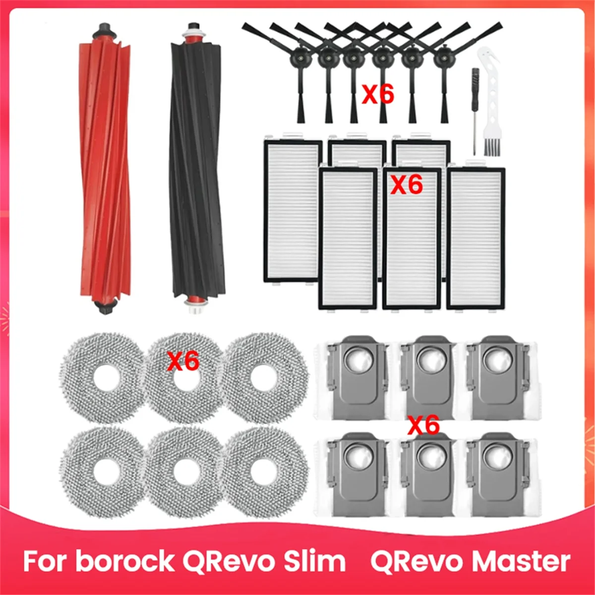 Hot sale For Qrevo Slim, Qrevo Master Vacuum Cleaner Accessories Main Brush Filter Mop Cloth Dust Bag Replacement Parts
Hot sale For Qrevo Slim, Qrevo Master Vacuum Cleaner Accessories Main Brush Filter Mop Cloth Dust Bag Replacement Parts