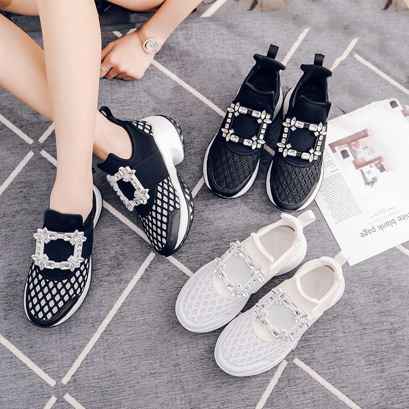 Spring Summer Women Square Buckle Platform Shoes Female Casual Mesh Sports Shoes Ladies Crystal Walking Trainers Clunky Sneakers
Spring Summer Women Square Buckle Platform Shoes Female Casual Mesh Sports Shoes Ladies Crystal Walking Trainers Clunky Sneakers