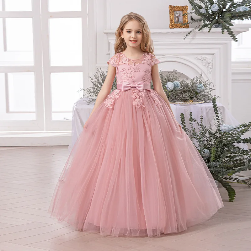 Elegant Party Dress For Children Flower Embroidery Lace Princess Dress For Girls Birthday Party Wedding Pageant Prom Maxi Gown
Elegant Party Dress For Children Flower Embroidery Lace Princess Dress For Girls Birthday Party Wedding Pageant Prom Maxi Gown