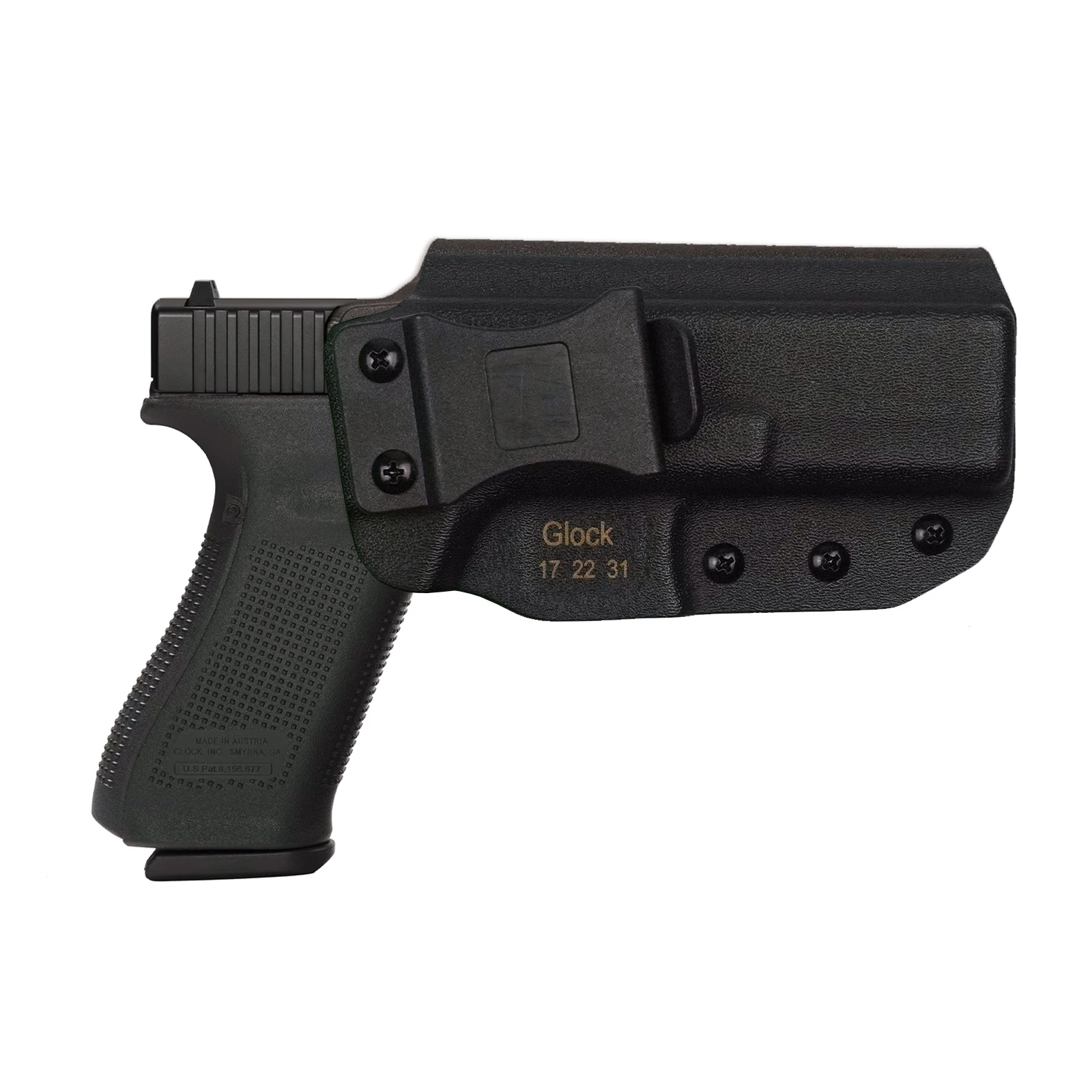 MAUHOSO Gun Holsters - Concealed Carry Inside Waistband Holder - Glock 17/22/31 - Adjustable Ride/Cant/Retention Right Hand Draw
MAUHOSO Gun Holsters - Concealed Carry Inside Waistband Holder - Glock 17/22/31 - Adjustable Ride/Cant/Retention Right Hand Draw