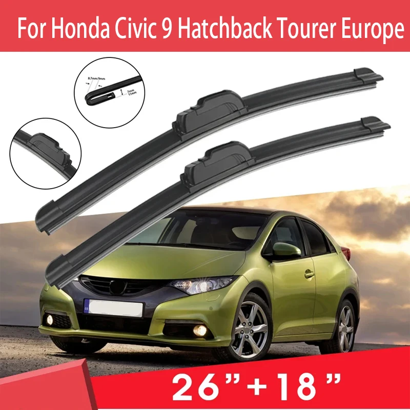 Car Wiper Blades For Honda Civic 9 Hatchback Tourer Europe 2012-2016 26"+18"Windshield Windscreen Clean Naturl Rubber Car Wipers
Car Wiper Blades For Honda Civic 9 Hatchback Tourer Europe 2012-2016 26"+18"Windshield Windscreen Clean Naturl Rubber Car Wipers
