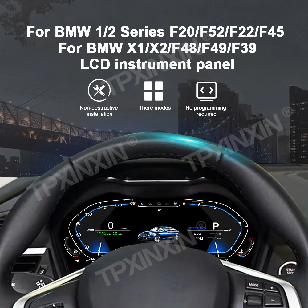 Для BMW 1 2 серии F20, F52, F22, F45, F48, F49, F39 Цифровая панель приборной панели HD ЖК-спидометр Виртуальный приборный кластер Кабина
Для BMW 1 2 серии F20, F52, F22, F45, F48, F49, F39 Цифровая панель приборной панели HD ЖК-спидометр Виртуальный приборный кластер Кабина