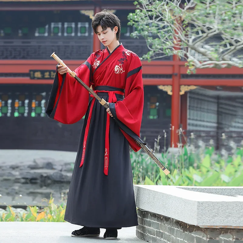 Hanfu Men Chinese Traditional Embroidery Hanfu Dress Male The Untamed Costume Red&Black Hanfu Jacket For Men WORD OF HONOR
Hanfu Men Chinese Traditional Embroidery Hanfu Dress Male The Untamed Costume Red&Black Hanfu Jacket For Men WORD OF HONOR