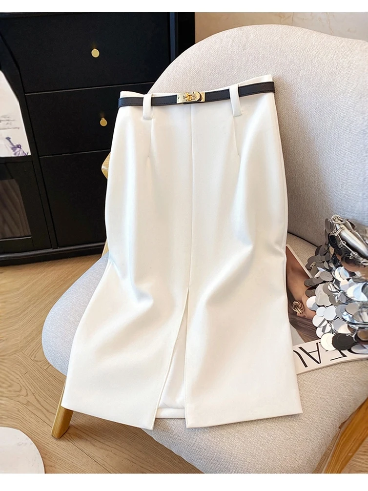 Сексуальная юбка средней длины с разрезом спереди для женщин, с завышенной талией, для офиса, из немнущейся полиэстеровой ткани
Сексуальная юбка средней длины с разрезом спереди для женщин, с завышенной талией, для офиса, из немнущейся полиэстеровой ткани