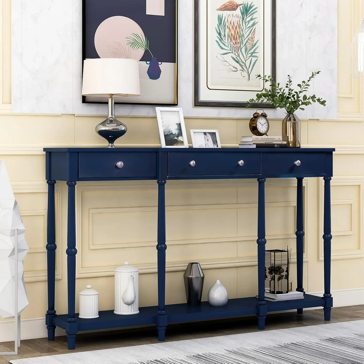 58 inch Console Entry Way Hallway Table Narrow Sofa Table mesas decorativas para sala Foyer Table
58 inch Console Entry Way Hallway Table Narrow Sofa Table mesas decorativas para sala Foyer Table