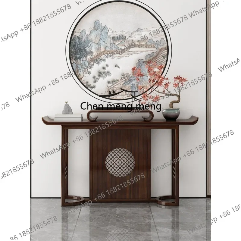 X Entrance table Ebony wood strip case into the house, light luxury case against the wall A few solid wood entrance cabinets
X Entrance table Ebony wood strip case into the house, light luxury case against the wall A few solid wood entrance cabinets