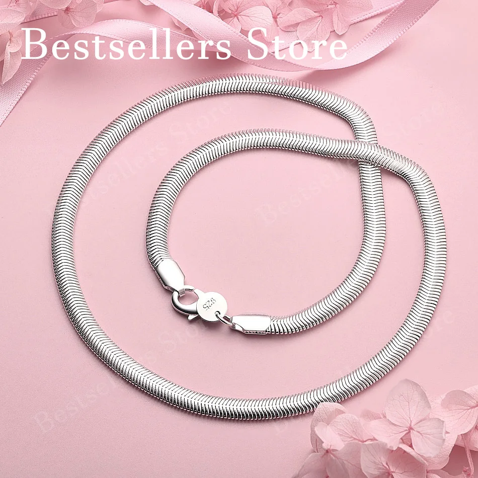 925 Sterling Silver Simple 6mm Snake Chain Necklace Men Women Fashion Party Wedding Gift Jewelry
925 Sterling Silver Simple 6mm Snake Chain Necklace Men Women Fashion Party Wedding Gift Jewelry
