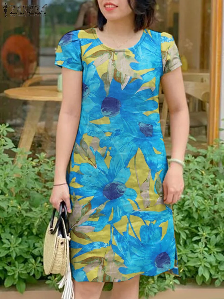 2024 Summer Sundress Elegant Casual Holiday Party Vestidos ZANZEA Women Short Sleeve Floral Printed Dress Bohemian Party Robe
2024 Summer Sundress Elegant Casual Holiday Party Vestidos ZANZEA Women Short Sleeve Floral Printed Dress Bohemian Party Robe