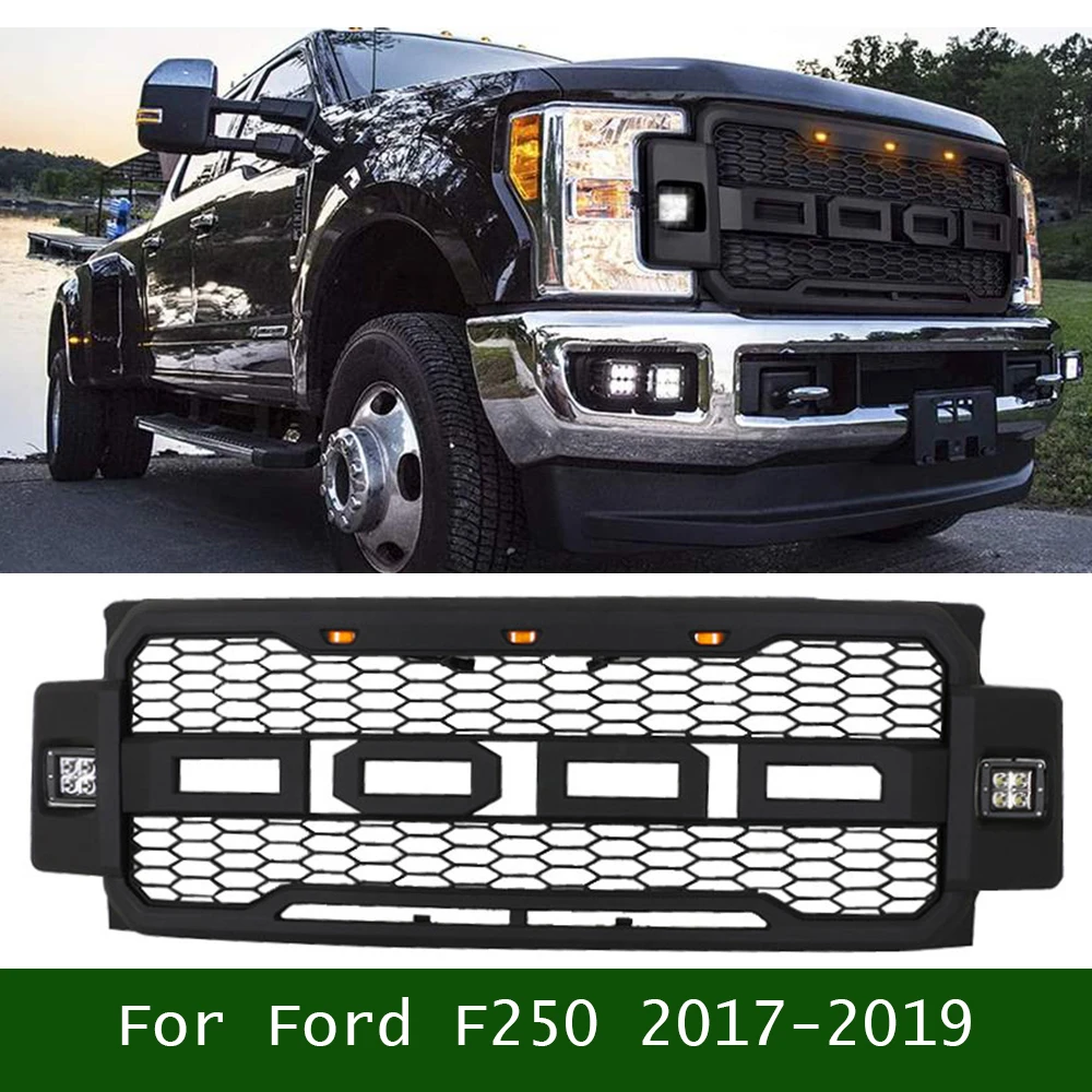 For Ford F250 2017-2019 Car Accessories LED Modified Front Racing Grills ABS Hood Grill Mesh Raptor Grille Mask Trims Cover
For Ford F250 2017-2019 Car Accessories LED Modified Front Racing Grills ABS Hood Grill Mesh Raptor Grille Mask Trims Cover