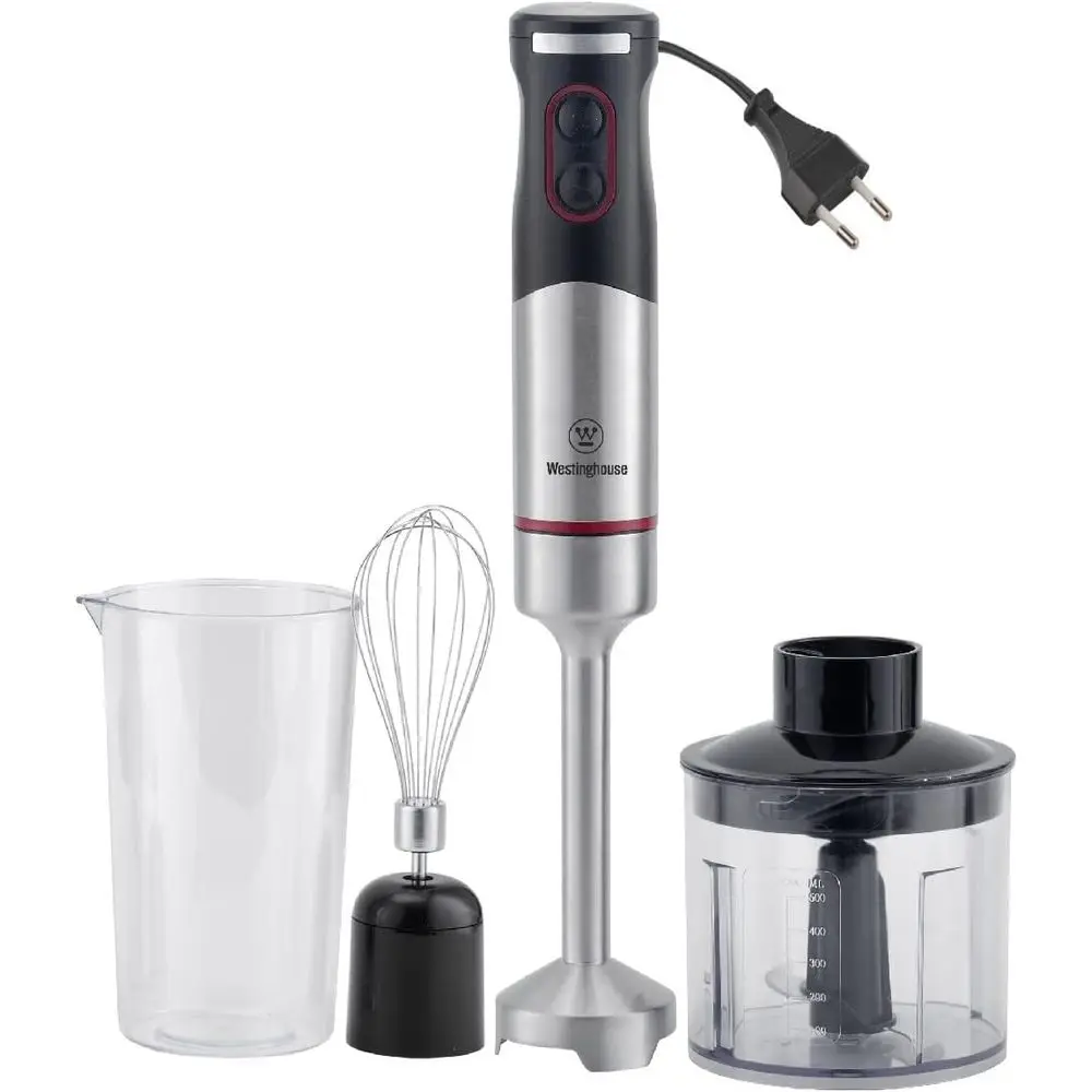 Погружной блендер 3-в-1 мощностью 1000 Вт с насадкой для измельчения, чашей-измельчителем 500 мл, мерным стаканом 700 мл, венчиком - 220В 240В (не для использования в США)
Погружной блендер 3-в-1 мощностью 1000 Вт с насадкой для измельчения, чашей-измельчителем 500 мл, мерным стаканом 700 мл, венчиком - 220В 240В (не для использования в США)