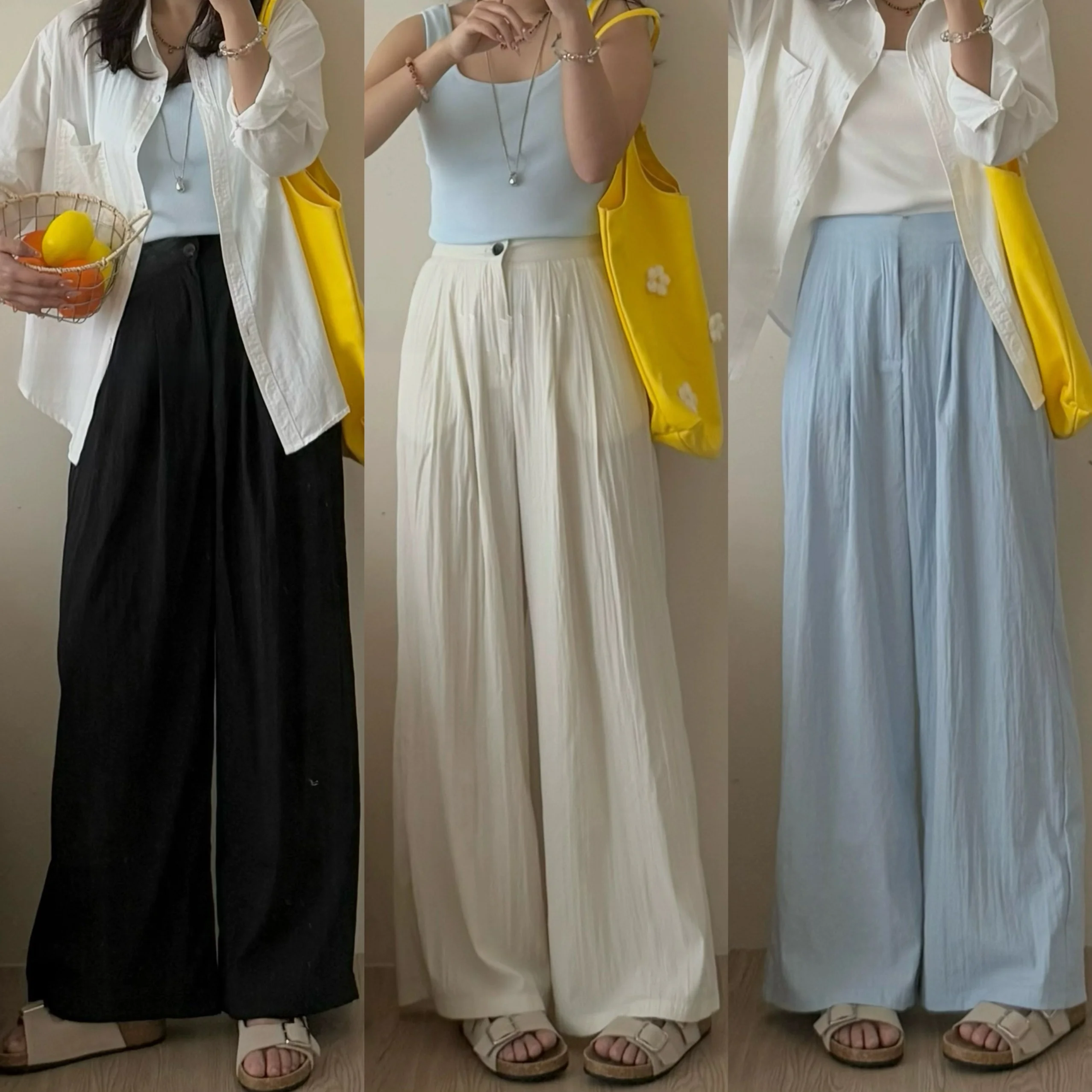 Cool Casual Pants Long Loose Drapey Lazy High Waist Wide Leg Straight Cut Trousers Comfortable Breathable Faionable
Cool Casual Pants Long Loose Drapey Lazy High Waist Wide Leg Straight Cut Trousers Comfortable Breathable Faionable