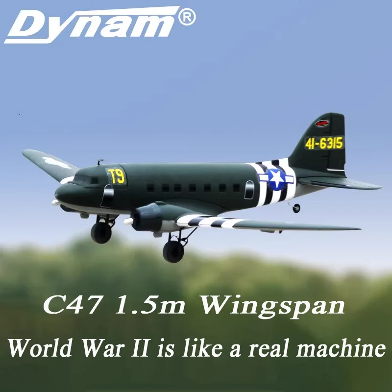 Dynam C47 1.5m Wingspan World War Ii Realistic Model Aircraft Electric Remote Control Fixed Wing Model Aircraft Adult Rc Toy
Dynam C47 1.5m Wingspan World War Ii Realistic Model Aircraft Electric Remote Control Fixed Wing Model Aircraft Adult Rc Toy