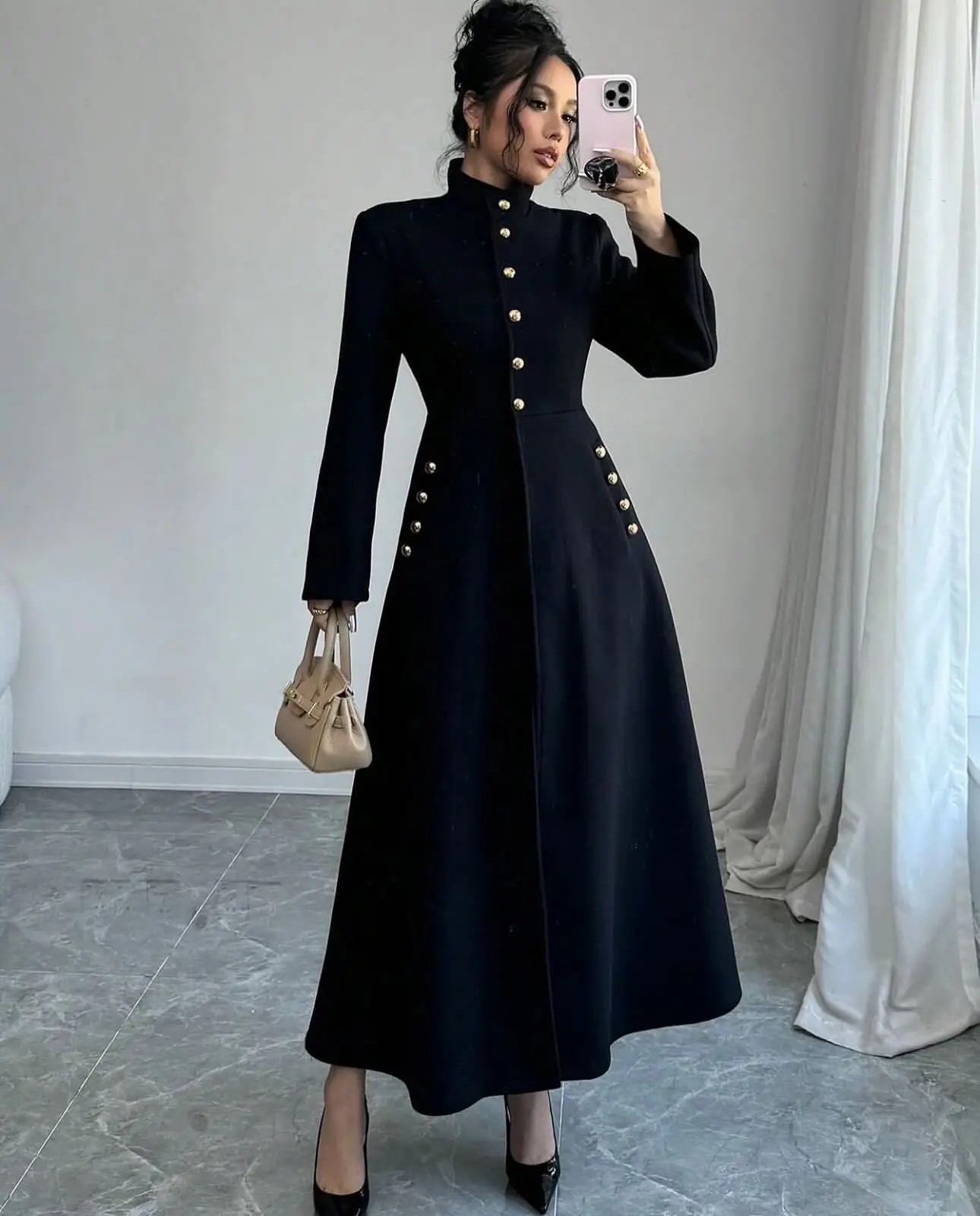 Customized Formal Jersey Buttons Evening Dresses Temperament Long Sleeves High Neckline Cocktail Dress Custom Size Pro
Customized Formal Jersey Buttons Evening Dresses Temperament Long Sleeves High Neckline Cocktail Dress Custom Size Pro