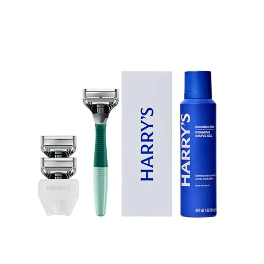 Original Shaving Kit for Men - 1 Razor Handle, 3 Razor Blade Refills, Foaming Shave Gel, and Travel Blade Cover - German Engine
Original Shaving Kit for Men - 1 Razor Handle, 3 Razor Blade Refills, Foaming Shave Gel, and Travel Blade Cover - German Engine