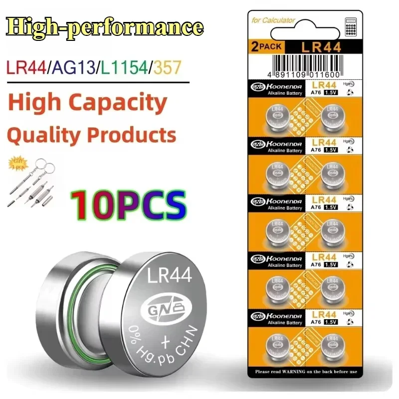 LR44 AG13 Button Cell A76 357A LR1154 SR1154 SR44 357 GP76 Button Battery For Car Key Watch Remote Control Electric Toy
LR44 AG13 Button Cell A76 357A LR1154 SR1154 SR44 357 GP76 Button Battery For Car Key Watch Remote Control Electric Toy