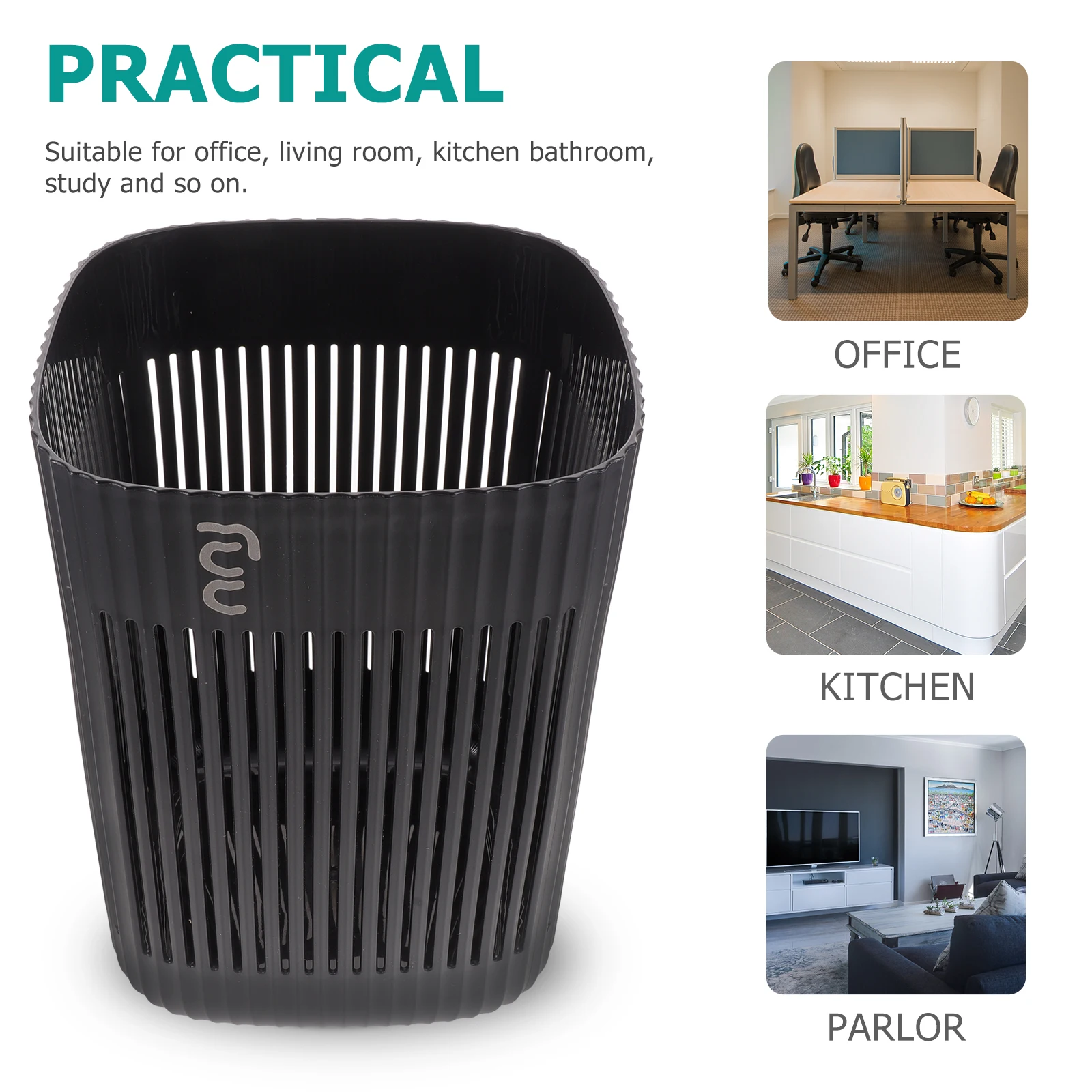 Trash Can Lid for Bathroom Bedroom Kitchen Black Waste Bins Plastic Storage Baskets Home Office Modern Style Long Use
Trash Can Lid for Bathroom Bedroom Kitchen Black Waste Bins Plastic Storage Baskets Home Office Modern Style Long Use
