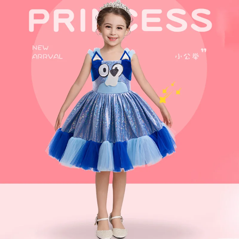 New 2024 Bluey Anime Summer Girl Suspender Dress Cute Bingo Kids Birthday Party Evening Dress Princess Dress Girl Birthday Gift
New 2024 Bluey Anime Summer Girl Suspender Dress Cute Bingo Kids Birthday Party Evening Dress Princess Dress Girl Birthday Gift