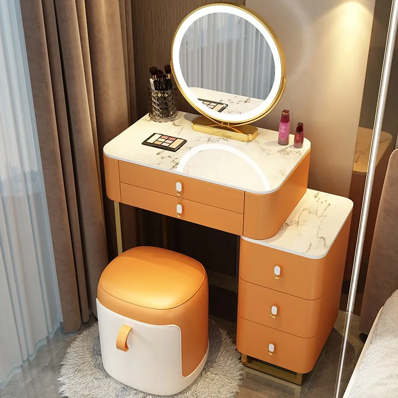 Nordic Classic Vanity Table With Mirror Storage Luxury Bedroom Vanity Table Premium Modern Coiffeuse Avec Miroir Salon Furniture
Nordic Classic Vanity Table With Mirror Storage Luxury Bedroom Vanity Table Premium Modern Coiffeuse Avec Miroir Salon Furniture